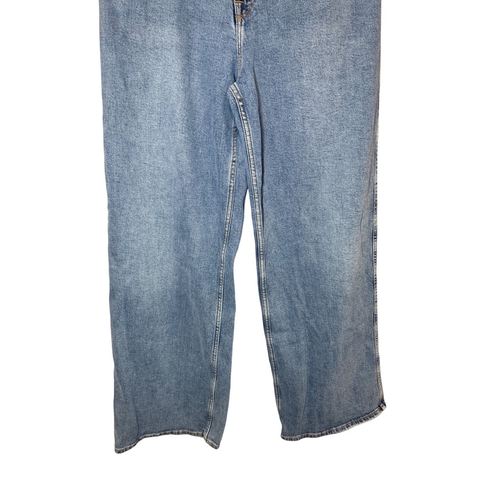 Good American Good Skate Wide Leg Jeans Medium Wash Size 16/33 - Picture 3 of 9